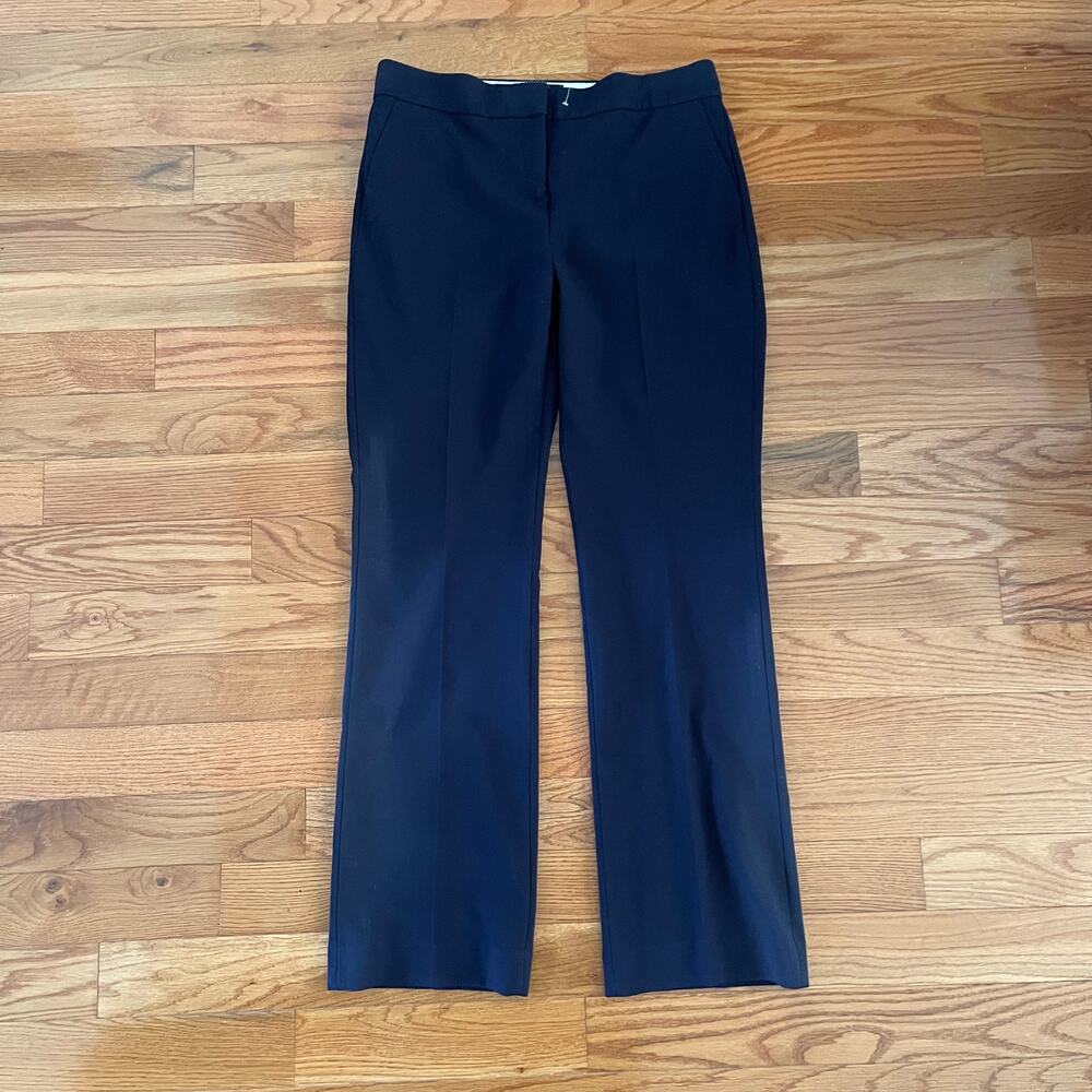 J. Crew Edie Trouser Pants 14 Tall Blue Suiting Full Length G9066 Faded Fair
